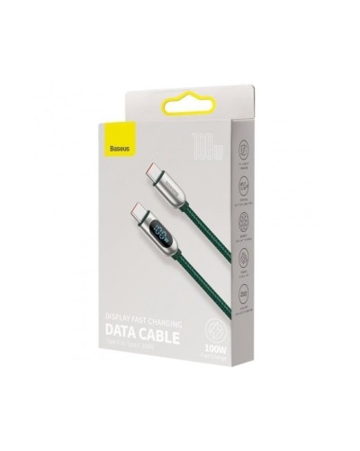 Кабель Baseus Display Fast Charging Data Cable Type-C to Type-C 100W 1m Green (CATSK-B06)