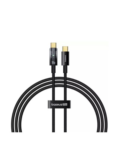 Кабель Baseus Explorer Charging Cable USB-C to USB-C 100W with Auto Shutdown  1m Cluster Black (P10319703111-00)