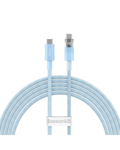 Кабель Baseus Explorer Series Fast Charging Cable with Smart Temperature Control Type-C to Type-C 100W 1m Galaxy Blue (P10319703311-00)