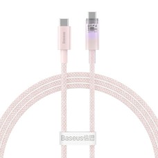 Кабель Baseus Explorer Series Fast Charging Cable with Smart Temperature Control Type-C to Type-C 100W 1m Baby Pink (P10319703411-00)