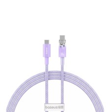 Кабель Baseus Explorer Series Fast Charging Cable with Smart Temperature Control USB-C to USB-C 100W 1m Nebula Purple (P10319703511-00)