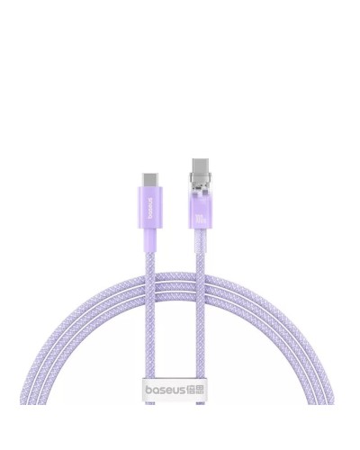 Кабель Baseus Explorer Series Fast Charging Cable with Smart Temperature Control USB-C to USB-C 100W 1m Nebula Purple (P10319703511-00)