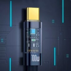 Кабель Baseus Explorer Charging Cable USB-C to USB-C 100W with Auto Shutdown 2m Deepsea Blue (P10319704321-01)