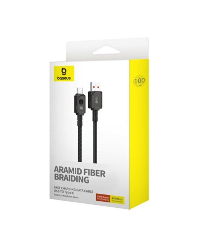 Кабель Baseus Unbreakable Series Fast Charging Data Cable USB to Type-C 100W 2m Cluster Black (P10355801111-01)