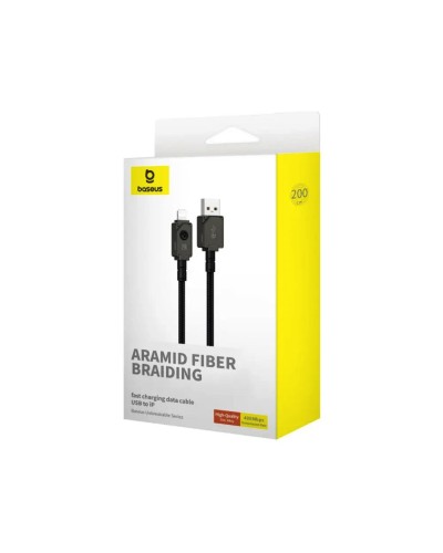 Кабель Baseus Unbreakable Series Fast Charging Data Cable USB to iP 2.4A 2m Cluster Black (P10355802111-01)