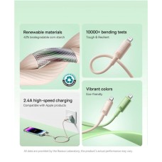 Кабель Baseus Habitat Series Fast Charging Cable Type-C to iP 20W 2m Wheat Pink (P10360201421-01)
