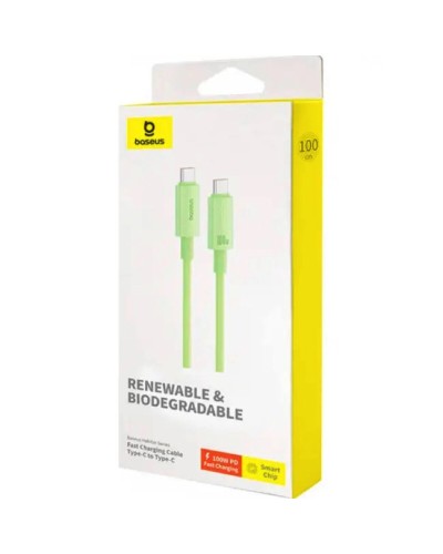 Кабель Baseus Habitat Series Fast Charging Cable Type-C to Type-C 100W 1m Natural Green (P10360202631-00)