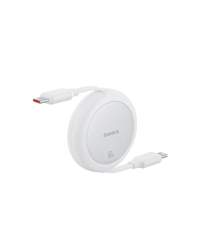 Кабель Baseus Free2Pull Mini Charging Cable USB-C to USB-C 60W 1m Moon White (P10364500211-01)