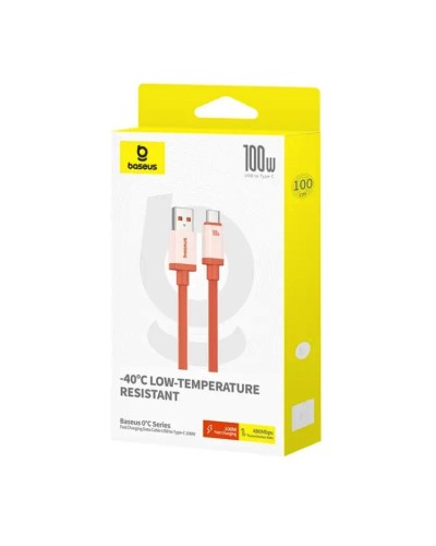 Кабель Baseus 0℃ Series Fast Charging Data Cable USB to Type-C 100W 1m Canyon Coral (P10368801731-00)