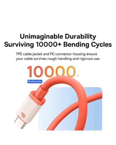 Кабель Baseus 0℃ Series Fast Charging Data Cable USB to Type-C 100W 1m Canyon Coral (P10368801731-00)