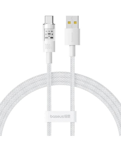 Кабель Baseus Gem Fast-Charging Data Cable USB to USB-C 100W 1m Moon White (P10373002211-00)