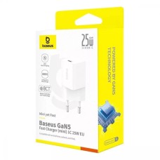Сетевое зарядное устройство для Baseus GaN5 Fast Charger (mini) 1C 25W EU Moon White (P10110909213-00)