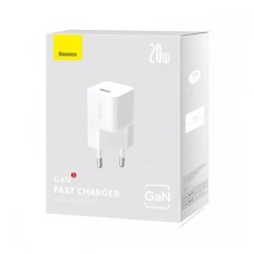 Сетевое зарядное устройство для Baseus GaN5S Fast Charger 1C 20W EU Moon White (P10162503213-00)