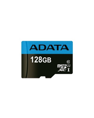 microSDXC (UHS-1) A-DATA Premier 128Gb Class 10 А1 (R-100Mb/s)  (adapter SD) (AUSDX128GUICL10A1-RA1)