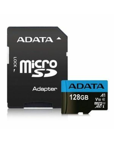 microSDXC (UHS-1) A-DATA Premier 128Gb Class 10 А1 (R-100Mb/s)  (adapter SD) (AUSDX128GUICL10A1-RA1)