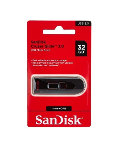 Flash SanDisk USB 2.0 Cruzer Glide 32Gb Black/Red (SDCZ60-032G-B35)