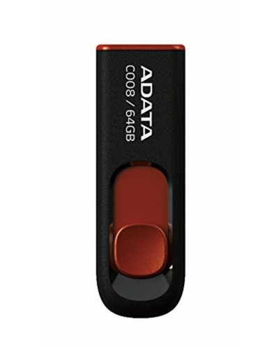 Flash A-DATA USB 2.0 C008 64Gb Black/Red (AC008-64G-RKD)