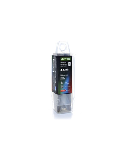 Свердло по металу кобальтове HSS-Co/M35 Ø4.5мм (тубус, кратно 10шт) PRO APRO