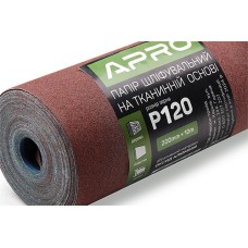 Бумага шлифовальная P120 рулон 200мм*10м (тканевая основа) APRO
