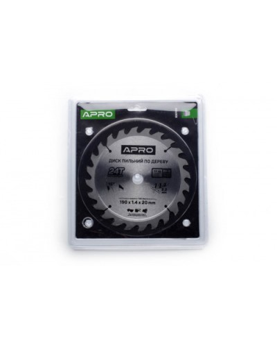 Диск пиловий до дерева 190х20х24T APRO