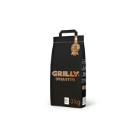 Брикети деревновугільні 3кг Premium Grilly