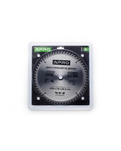 Диск пиловий до дерева 230х22,2х60T APRO