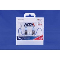 Лампа автомобільна H3 12V 55W PK22S SUPER WHITE (ближня/дальня, протитуманна) (світло-блакитний) (2шт) MTA