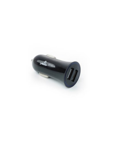 Автомобільний зарядний пристрій 2 USB (12 / 24V - 5V 2,1A) чорний 12 Atelie