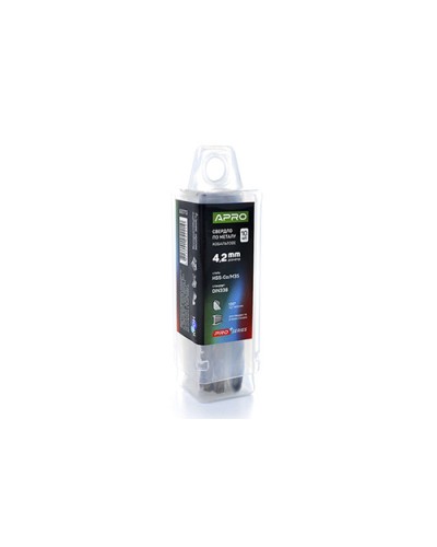 Свердло по металу кобальтове HSS-Co/M35 Ø4.2мм (тубус, кратно 10шт) PRO APRO