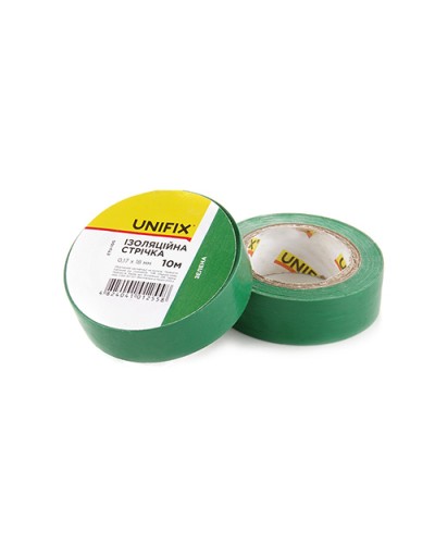 Ізоляційна стрiчка зелена 0.17х18мм 20м (пачка, кратно 10шт) UNIFIX