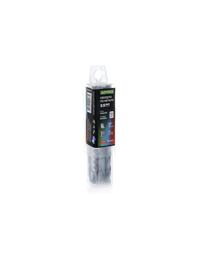 Сверло по металлу HSS/M2 (6542) Ø3,5мм (тубус, кратно 10шт) PRO APRO