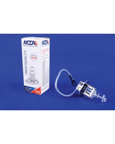 Лампа автомобильная H3 12V 55W PK22S (ближняя/дальняя, противотуманная) MTA