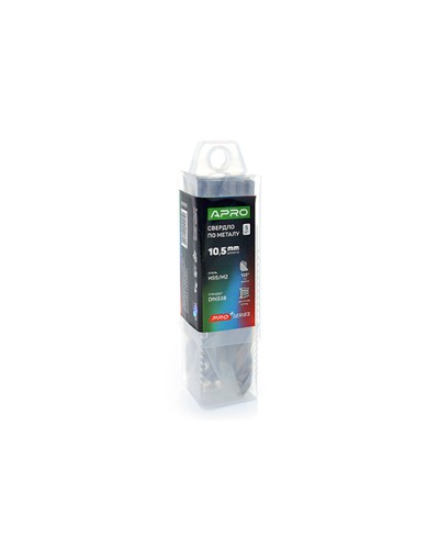 Сверло по металлу HSS/M2 (6542) Ø10,5мм (тубус, кратно 5шт) PRO APRO