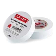 Ізоляційна стрiчка біла 0.14х17мм 10м (пачка, кратно 10шт) APRO