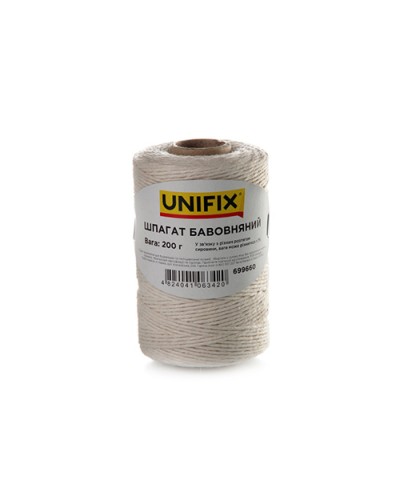 Шпагат бавовняний 200г на втулці UNIFIX