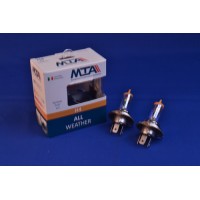Лампа автомобільна H4 12V 60/55W P43T ALL WEATHER (2шт) (ближня/дальня, протитуманна) MTA
