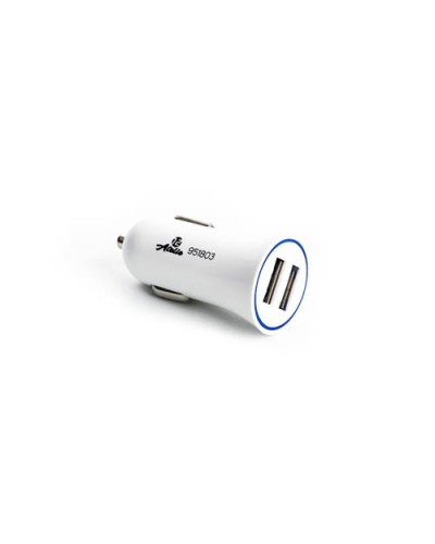 Автомобільний зарядний пристрій 2 USB (12 / 24V - 5V 2,1A) білий 12 Atelie