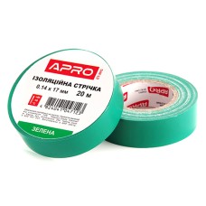 Ізоляційна стрiчка зелена 0.14х17мм 20м (пачка, кратно 10шт) APRO