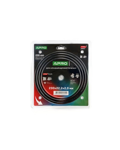 Диск алмазный по металлу 230х2.0х22.2мм APRO PRO