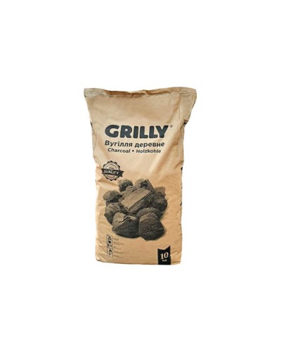 Уголь древесный ресторанный 10кг Grilly