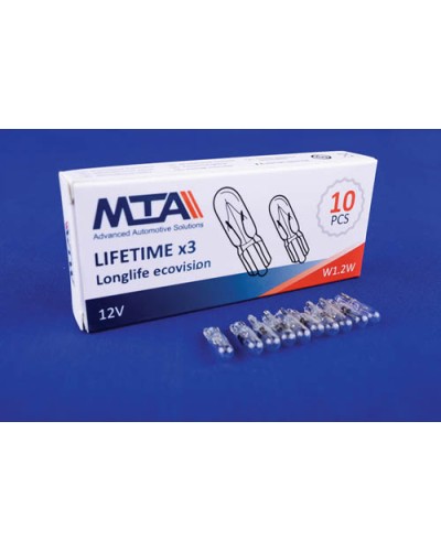 Лампа автомобільна 12V 1.2W W1.2W (габарити) (10шт) MTA