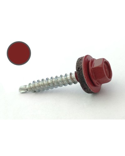 Саморіз покрівельний 4,8*35 DIN 7504K RAL 3011 до дерева (ящ. 1600шт) (колір - коричнево-червоний) APRO