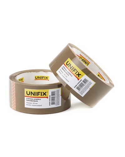 Стрічка клейка пакувальна коричнева 45мм 200 SKBR-5400266 UNIFIX