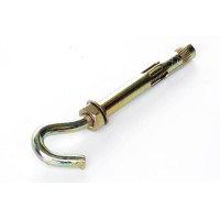 Анкер с кожухом и гайкой с C-крюком М8/10*80 цинк жёлтый (пач 5шт) APRO