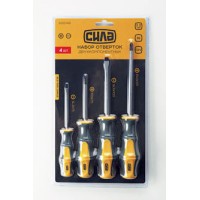 Набір викруток двокомпонентних CrV SL3x75, SL6x100, PH1x75, PH2x125 (4шт) СИЛА