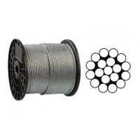 Трос оцинкований 2мм DIN 3053 (1x19) бухта 200м APRO