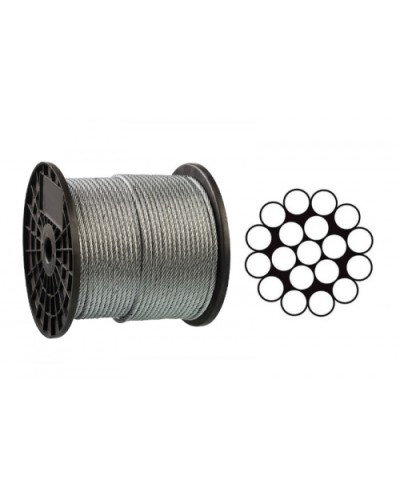 Трос оцинкований 2мм DIN 3053 (1x19) бухта 200м APRO