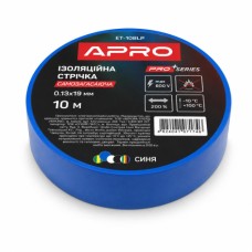 Ізоляцiйна стрiчка синя мат. 0.13х19 мм 10 м (самозагасаюча) APRO PRO