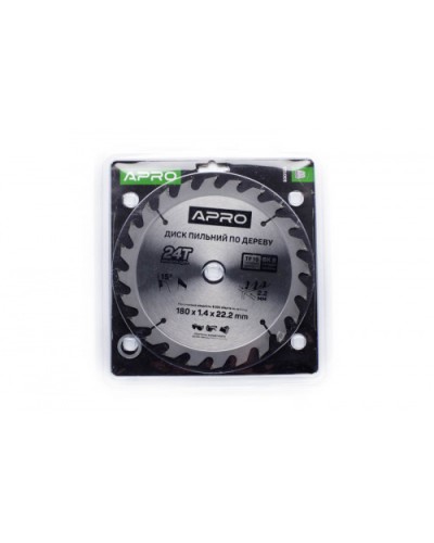 Диск пиловий до дерева 180х22,2х24T APRO