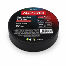 Ізоляцiйна стрiчка чорна мат. 0.13х19 мм 20 м (самозагасаюча) APRO PRO